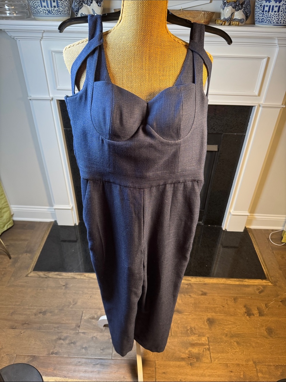 Rebecca Vallance Navy Sweetheart Bust Jumpsuit